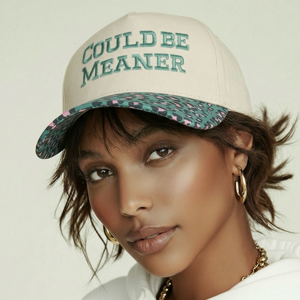 ZENANA | NEW Cougar & Cream 'Could Be Meaner' Embroidered Baseball Cap OSFA